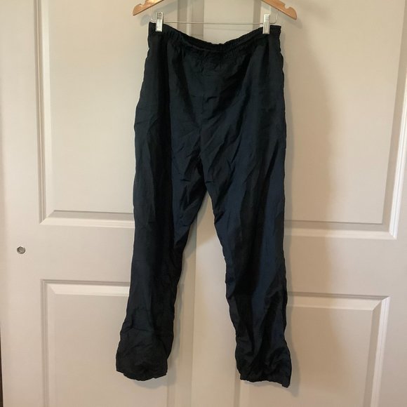 Vintage 80's Casual Club Women's Size Small Nylon Track Pants Black Zipper Ankle - Picture 3 of 10